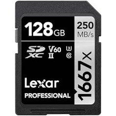 Lexar Professional 1667x 128GB SDXC UHS-II card
