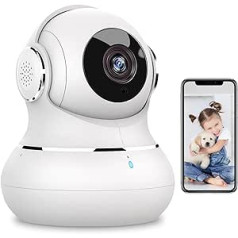 Little Elf Indoor Surveillance Camera, 2K Baby Monitor with Camera with Motion Detection and Noise Detection, 360° WiFi Camera Indoor Surveillance with 2-Way Audio, Night Vision, Pet Camera with App,