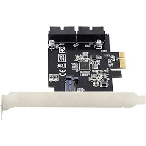 NFHK 5Gbps 19Pin 20Pin USB 3.0 Front Panel Header to PCI-E 1X Express Card VL805 Adapter for Desktop Computer Motherboard