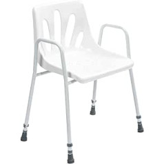 NRS Healthcare Shower Stool with Armrests Adjustable Height P01560