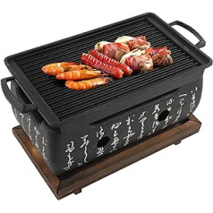 Natudeco Japanese Style BBQ Grill Rectangular Oven Japanese Kitchen Charcoal Oven Japanese Grill Alcohol Oven Table Grill Charcoal