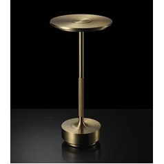EPIC Premium LED Table Lamp Wireless Gold - Designer Table Lamp Battery Dimmable - USB Rechargeable - 5200 mAh Battery for Over 12 Hours Operating Time