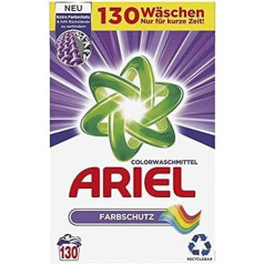 Ariel Detergent Powder Washing Powder, Colour Detergent, 130 Washes, Colour Protection, (8 kg)