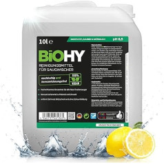 BiOHY Cleaner for Vacuum Cleaner (10 Litre Canister) | 1:200 Concentrate for All Wet/Dry Vacuum Cleaners | Ideal for Tiles, PVC, Parquet, Laminate & Carpet | Streak-free Shine