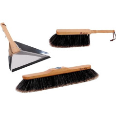 Redecker Sweeping Set Horsehair Hand Brush with Thread + Delta Dustpan