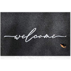 AAZZKANG Doormat Outdoor Indoor Welcome Door Mat with Durable Non-Slip Rubber Backing Ultra Absorb Mud Easy to Clean Front Door Entrance Rug