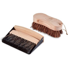 Natural Life NL109001 Floor Cleaning Set, Dustpan and Brush, Scrubbing Brush from Tower Beech Wood, Beech Wood