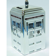 Doctor Who 50th Anniversary Silver Tardis Ceramic Money Bank