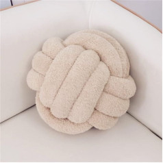 EXQULEG Knot Cushion, Knotted Cushion Plush Cushion Knot Cushion Decorative Cushion Bed Room Decor Toy Knotted Cushion for Sofa Bed Decorative (Khaki)