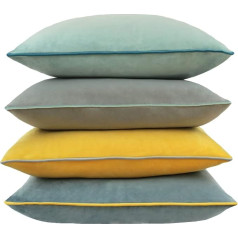 COFEDE Velvet Pillow Covers 20x20 Inch Set of 4 Decorative Square Pillow Covers for Sofa Bedroom Couch 20x20 Inch