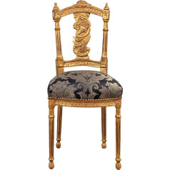 Biscottini Luigi XVI L40XPR46XH92 Upholstered Chair Velvet Gold - Dining Room Chairs - Vintage Chairs - Armchair Bedroom - Home Decor
