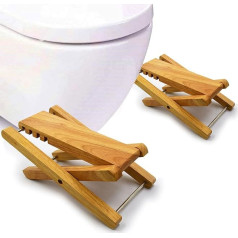 N\\A Folding Stool, 1 Pair Multifunctional Foldable Stool 7-9 Inch Height Toilet Stool Portable Step Stool for Adults Home Bathroom Non-Slip Stools