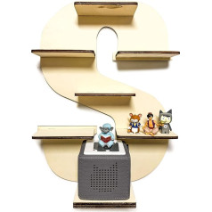 Drysson DIY Letter Shelf, for a Music Box, Suitable for a Tonie Box, for the Children’s and Baby’s Room, to Paint Yourself, with a Name of your Choice, Great Individual Birthday Gift or for Easter Christmas, customisable