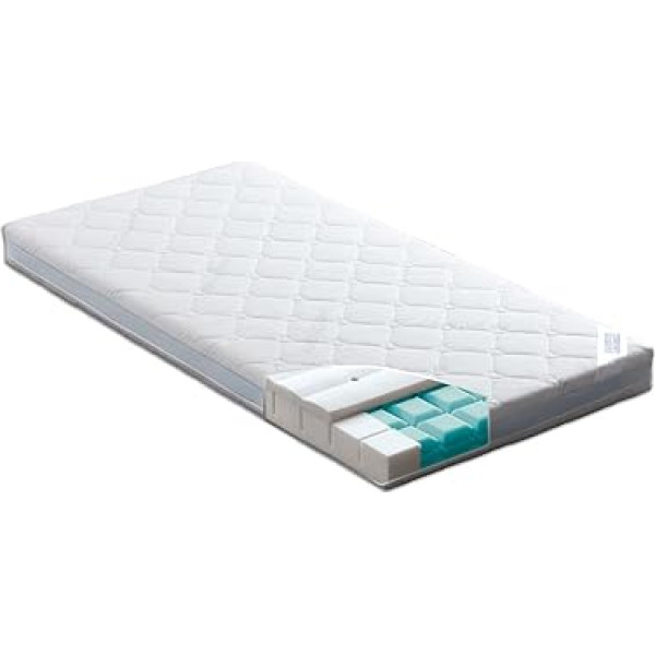 Träumeland Baby- und Kindermatratze Schlummerstern, Größe 70 x 140 cm mit hochflexiblen, freistehenden 3D-comfort-pads für besten Liegekomfort
