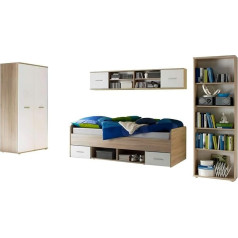 Avanti Trendstore - Children's Room Set in Sonoma Oak / White Decor