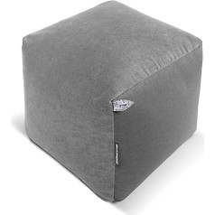 Happers Tex Square Bean Bag with Filling Grey