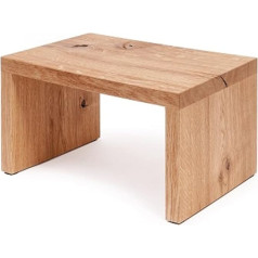 Moritzhome Rustic Oak Stool with Many Branch Holes Solid Wood Stool