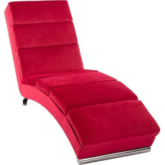 Mingone Recliner with Backrest, Ergonomic Chaise Longue, Relaxing Chair, Living Room, Lounger, Upholstered Chair for Living Room (Wine Red)