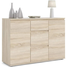 Tvilum Sideboard with Doors and Drawers Oak Colour 119.45 x 83.7 x 40 cm