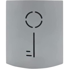 Safe 3940 Design Key Cabinet with Magnetic Closure, Steel, 8 Hooks, Suitable for Indoor Use, Grey, 25 x 22 x 7 cm