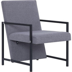 Vidaxl Armchair, Relaxing Chair, Lounge Chair, Cocktail Chair, Lounge Chair, Recliner Chair, Recliner Chair, Upholstered Chair, Living Room, Bedroom, Light Grey Fabric
