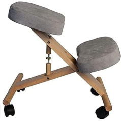 Or8 Wellness Professional Ergonomic Knee Chair Orthopedic Corrector for Bad Back Neck Pain Height Adjustable Good Posture Frame Comfortable Cushions for Home and Office Seat