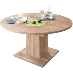 Unbekannt Dining Room Table Round 120 cm Rough-Sawn Oak Extendible