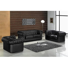 Jvmoebel Chesterfield Sofa 3+2+1 Set Upholstery Designer Sofas Set Couch Sofa Couchen