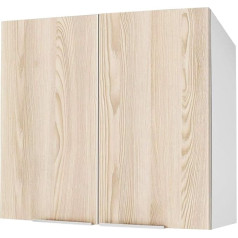Berlioz Créations Berlioz Creations CP8HF Wall Mounted Kitchen Cabinet with 2 Doors in Ash 80 x 34 x 70 cm 100 Percent Made in France