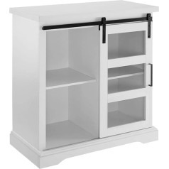 Eden Bridge Designs Sideboard / Storage Cabinet / TV Console with Sliding Door - High Quality MDF - Plain White - 81 x 81 x 81 cm