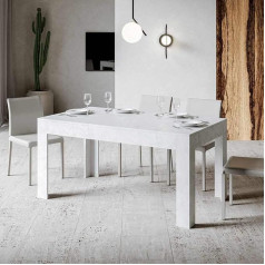 Itamoby Extendible table Bibi effect white filled L 160 x H 77 x D 90 (extendable up to 220 cm)