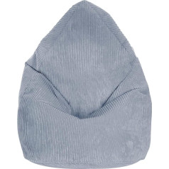 Dreamroots Children's Bean Bag 80 x 80 x 120 cm - Bean Bag Cord - Bean Bag Chair - Bean Bag with Backrest and Cover - Seat Cushion Base - Chill Bag - Bubibag Bean Bag - Bean Bag with Filling