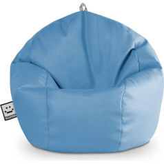 Happers Children's Faux Leather Indoor Bean Bag Sky Blue