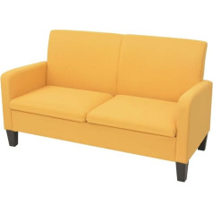 BaraSh 2-Seater Sofa 135 x 65 x 76 cm Yellow Small Sofas for Small Spaces Lounge Sofa Outdoor 2-Seater Sofa Two Seater