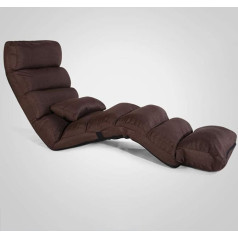 Danbool Klappbarer Lazy Sofa-Stuhl, mit Verstellbarer Rückenlehne, Tatami-Bodenstuhl, Schlafsofa, Couch, Lounge-Sessel, Erkerfenster, zum Lesen, Büro, Zuhause, L 175 x 54 cm