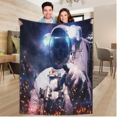 Ririx Überwurfdecke mit Totenkopf-Motiv, für Bett, Couch, Sofa, Stuhl, Camping und Reisen, leichte Decke, Größe L (203 x 152 cm)