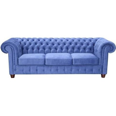 Jvmoebel Design Classic Chesterfield Big XXL 3 Seater Couch Leather Textile Sofas Couchen