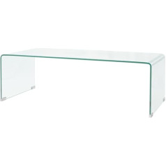 Vidaxl Couchtisch Wohnzimmer Sofatisch Beistelltisch gehärtet Glas 98x45x30cm