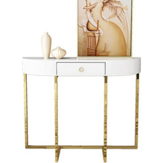 Chengbeautiful Entrance Console Table Simple Small Apartment Porch Table Curved Bar Table Entrance Hall Cabinet Porch Table (Colour: White, Size: 100 x 30 x 80 cm)