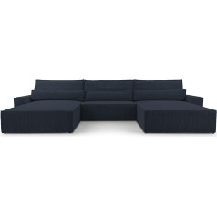 Mb-Moebel Denver U Poso 135 Modern Corner Sofa U-Shaped Sofa Bed with Bed Shelf, Sofa Bed with Sleep Function