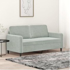 ZEYUAN 2-Sitzer-Sofa Hellgrau 140 cm Samt, Loungesofa, Sofas & Couches, Relaxsofa, Couch für Wohnzimmer, Couch Mit Schlaffunktion - 359442