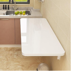 Telcim Wall Folding Table Floating Laptop Table Dining Table Space Saving Folding Work Desk Wall Standing Table Folding Table Wall Table for Kitchen, Laundry Room, Restaurant (Size : 80 x 40 cm/31.5 x 15 cm)