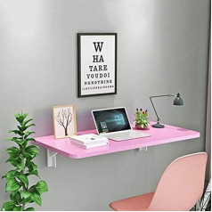 Sleeve Klapptisch, Wandmontierter Tisch, Klapptisch für Zuhause, wandmontierter Esstisch, Lerntisch, klappbarer Computertisch, Halterung für hohe Beanspruchung, Pink-60 * 40 cm/23,6 * 15,7 Zoll (Pink)