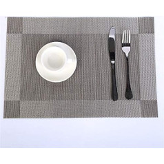 Sukori Essensmatte PVC 4pcs / Set Hitzebeständige Matte Placemat Geschirr Trocknungsmatte Coaster Teppich Teller Matte Küchentisch (Color : G)