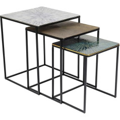 Kare Ray Square Side Table (3/Set), Multi-Colour