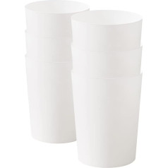 Cetomo 7.2 L x 6 Set, Waste Paper Bin, Waste Paper Bin, Rubbish Bin for Bathrooms, Kitchens, Home Offices, Dormitories, White