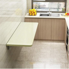 Wenli Faltbare Wand Schweberegale Ausklappbare Wandhalterung Out Convertible Desk Space Saver Folding Werkbank, MDF, Gastronomie Küchentisch Umweltfreundliche Möbel Klappwandregal for kleine Räume