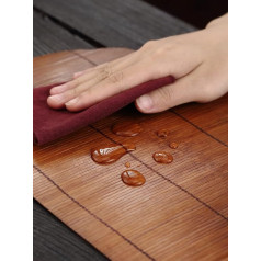 Ehein Tee-Set-Matte, natürliches Bambus-Tischset, handgefertigte Bambusstäbchen, Dekor-Tischset, Tee-Tischläufer, Bambuslatten-Tischset (Color : A, Size : 80x35cm/31x13in)