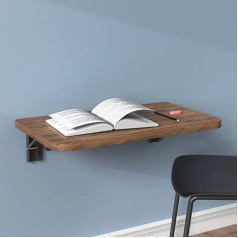 Wandklapptisch, Wandklappschreibtisch aus Massivholz, Home-Office-Schreibtisch für kleine Räume, Küchentheke, Wäscheständer, perfekt für Home-Office, Esszimmer, Küche (Farbe: Wal