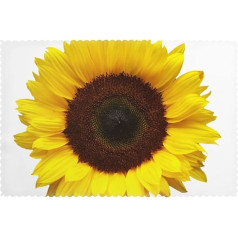 Nhgfvt Table Mats, Sunflower Background Print, Set of 6, Heat Resistant Placemats, Washable Placemats